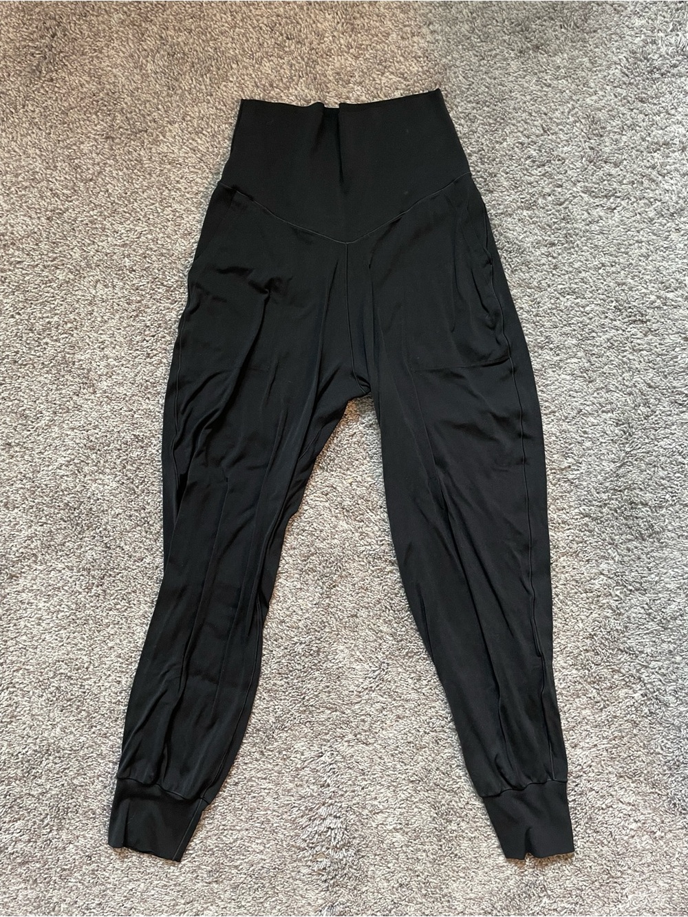 aerie Black High-Rise Harem Track Pants